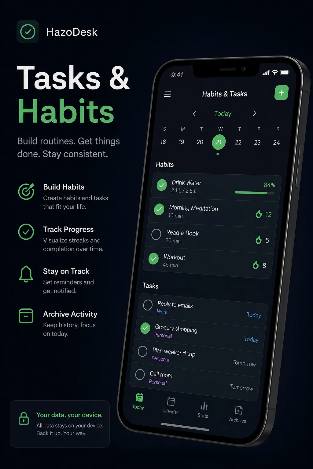 HazoDesk — mood and journaling